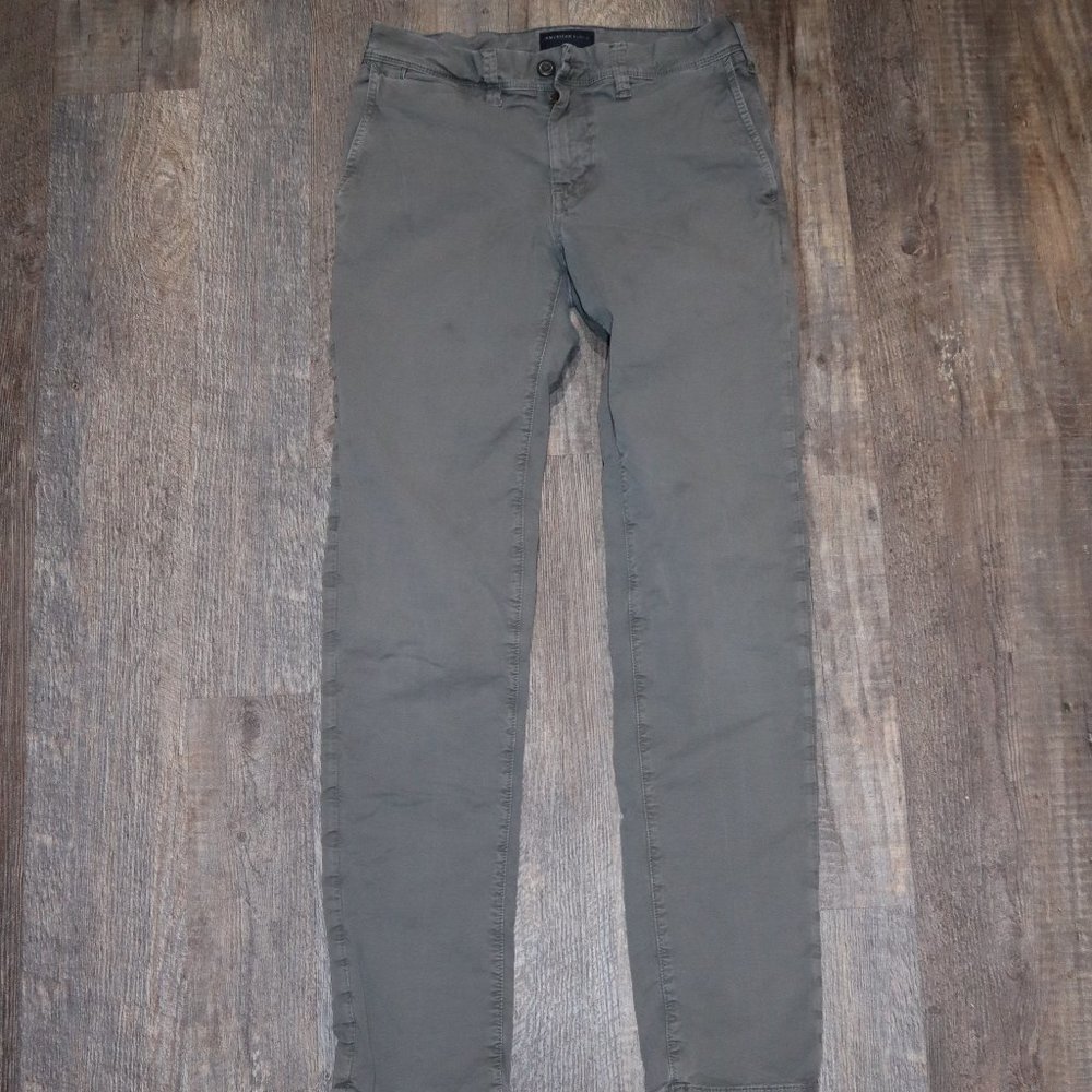 American Eagle, 28x34 Men's Pants, Grey, Slim